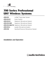 Audio Technica ATW-701-L - Owners Manual 